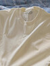 马登工装美式300G重磅纯棉T恤男米白色圆领长袖春秋打底衫男士卫衣 米白色 2XL 实拍图