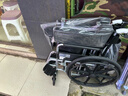 衡互邦 轮椅折叠老人坐便椅 轻便轮椅带坐便轮椅车 残疾人手推车 升级耐磨轮-黑色皮革款SYIV90 实拍图
