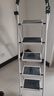 忆琳居梯子家用安全人字梯折叠伸缩多功能楼梯便捷扶梯加厚安全步梯白五 实拍图