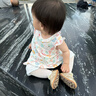 欢喜小熊 宝宝连衣裙婴儿夏天裙子女宝夏装外出衣服夏季新品纯棉童装 白满印 80 (建议10-18月身高73-80cm) 实拍图