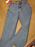 浪莎高腰阔腿裤春装牛仔裤女夏季薄款显瘦宽松垂感拖地直筒裤子 实拍图