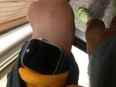 Apple/苹果 Watch SE 智能手表GPS款44毫米银色铝金属表壳丹宁色运动型表带M/L MXFC3CH/B 实拍图