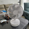 卡西道夫小风扇家用电扇桌面风扇台式电风扇小型办公室宿舍厨房风宝usb便携充电式摇头台扇充插两用大风力 【摇头8寸】7200毫安可定时-标配 实拍图