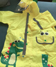 牧萌儿童雨衣男童连体套装防水全身幼儿园女孩小童 活力黄恐龙 L 实拍图