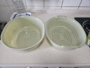 全适沥水篮双层大号沥水架漏筛旋转圆形洗菜盆厨房洗菜水果篮大号绿色 实拍图