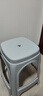 OEING加厚塑料凳子 家用塑料凳客厅餐桌凳子浴室高凳板凳简约胶凳经济 加厚款灰色 高46cm(3张起发) 实拍图