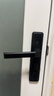 威龙原子卧室门锁室内通用型房门木门锁具免改孔可调节门把手卫生间门锁 黑色-110面板-25边距锁舌 实拍图