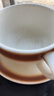 CLITON陶瓷咖啡杯专业大口拉花杯奶泡杯艺术拿铁杯压纹杯泽田杯一杯一碟 实拍图