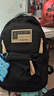 回力书包男女初高中生大学生双肩包大容量减压背包休闲通勤潮流电脑包 黑色【送冲天鸭挂件】 实拍图