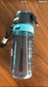 富全喷雾运动水杯儿童学生专用夏季水壶大容量Tritan塑料便携喷水杯子 黑蓝色【喷雾+吸管+刻度】780ml 实拍图