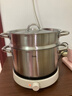 菲仕乐 凡睦系列24厘米钢盖双柄汤锅(带屉)不锈钢双层蒸锅 实拍图