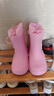 牧萌儿童雨鞋男童女童防水立体宝宝防滑耐磨卡通雨靴 粉色独角兽 20码 实拍图