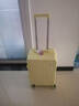 袋鼠行李箱小型登机箱次日达拉杆箱儿童旅行密码箱男女学生大容量皮箱 米黄-加厚箱体豪华内衬款 20英寸  登机箱-手提上飞机手拉箱 实拍图