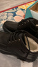 星头啄木鸟100%全牛皮星头啄木鸟棉鞋男2025冬季新款羊毛加绒加厚保暖雪地靴 SF9199黑色棉鞋 43 实拍图