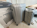 新秀丽（Samsonite）行李箱20英寸+28英寸拉杆箱子母套装箱旅行密码箱NX0银色 实拍图