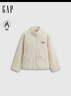 GAP女装2025秋季新款贴布绣logo仿羊羔绒宽松拉链立领外套843660 米色 XS (155/80A) 亚洲尺码 实拍图