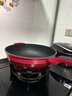 MAXIM’S  DE PARISART32不粘锅炒锅家用电磁炉炒菜平底不沾28cm30cm32cm锅厨房好物 枫叶红(金属全复底) 30cm 实拍图