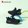 ABC KIDS毛毛虫童鞋秋冬男女童鞋轻便软底中小童宝宝鞋一脚蹬休闲运动鞋潮 黑色（冬季） 33 码适合脚长约19.5cm 实拍图