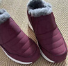 足力健老人鞋加绒羊毛靴中老年防寒保暖雪地靴棉鞋冬季女鞋 8689K酒红38 实拍图