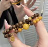 欧采妮（OUCERNY）珍藏级原石蜜蜡手串散珠天然鸡油黄满蜜单圈琥珀手链送老婆礼物 7-7.5mm 适合手围15-16CM 实拍图