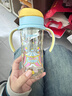 贝亲（Pigeon）自然成长翻盖直饮吸管 大童奶瓶330ml 马戏团 18月+ AA279 实拍图
