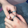 禾昔（HEXI）青花瓷足银情侣戒指简约风活口纯银对戒送男女友七夕520礼物 青花瓷对戒/足银999/免费刻字 实拍图