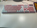 银雕K600键盘彩包升级版 复古朋克键帽 机械手感 游戏背光电竞办公 USB接口 粉白白光键盘 实拍图