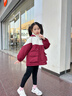 三叶豆女童加绒冲锋衣外套秋冬2025新款儿童衣服女孩加厚冬装三合一棉衣 红色-加绒单外套 140 cm 晒单实拍图