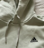 adidas情侣加绒加厚宽松连帽长袖套头卫衣男女秋冬阿迪达斯轻运动 浅绿   S 实拍图