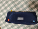 never卷心笔袋大容量文具盒 高颜值简约设计款 纯色韩版初中学生多功能铅笔袋女孩男孩款 普鲁士蓝 实拍图
