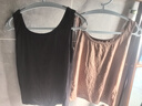 恒源祥背心青年女士舒适棉夏季吊带打底针织内搭无袖夏外穿休闲运动薄款 咖啡+冷淡黑 2XL 175建议体重120-130斤 实拍图