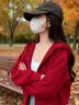 真维斯（Jeanswest）卫衣外套女春秋2026新款时尚宽松休闲连帽短款开衫小个子上衣服潮 实拍图