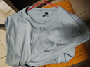回力（Warrior）纯棉t恤男夏季新款重磅运动上衣男士潮流短袖宽松体恤 冰蓝  L 实拍图