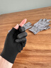 垂钓户外骑行快递外卖专用防滑手套露二指耐磨可触屏男女通用 黑色【1双】+灰色【1双】 实拍图