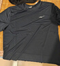 鸿星尔克短袖男夏季新款冰感跑步户外运动男士t恤清爽半袖速干衣T恤衫男 正黑-吸湿排汗 L （165-170cm/120-130斤） 实拍图
