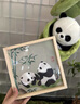 礼来蓉城蜀绣双面熊猫刺绣摆件中国特色礼物送老外出国交流成都伴手礼纪念 蜀绣-原木竹子熊猫（成都发货） 实拍图