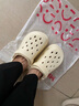 名创优品（MINISO）洞洞鞋女款2025新款eva防滑防臭沙滩鞋增高凉拖鞋女夏季外穿 卡其+美食集(10个)滴塑 38-39 实拍图