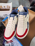 回力男鞋秋冬简约板鞋男轻便运动加绒可选棉鞋子男 米蓝红-中帮款 41 实拍图