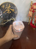 ZXJIEN加湿器迷你 办公室桌面小型车载净化器卧室家用轻音USB便捷双喷加湿器七彩火焰加湿器 【淡粉咖】600ml容量/双喷大雾量/Type-c 实拍图
