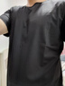 战浩【2件】冰丝莫代尔棉短袖t恤男夏季青年薄纯白色打底衫圆领半袖体 黑色+黑色 XL 建议【135-150斤】 实拍图