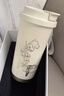 Vanow保温杯咖啡杯女生316不锈钢礼盒装送女生礼物大容量吸管水杯子 实拍图