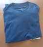 立蒙（LIMENG）男女装素色180g全棉短袖t恤圆领宽松体恤打底衫 藏青 2XL 实拍图