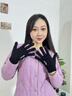 卡尔美（KELME）骑行手套男毛线手套冬季保暖手套防寒触屏手套跑步运动训练 黑色  实拍图