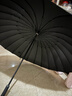美度长柄雨伞大号加固加厚结实抗风伞男士手动长把直柄雨伞黑M5003 实拍图