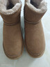 意尔康雪地靴女短筒棉鞋加绒女靴保暖面包鞋 26322W 浅棕色 38  实拍图