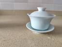 左茗右器 青瓷盖碗茶杯 景德镇陶瓷三才杯 泡茶碗 功夫茶具家用泡茶器 富贵粉青盖碗-150ml 实拍图