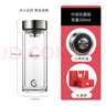希诺（HEENOOR）抗菌玻璃杯双层防烫办公车载水杯男高档泡茶杯子XN-9303 360mL 实拍图