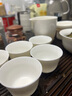 瓷牌茗茶具（cipaiming teaset）羊脂玉茶具套装德化白瓷茶壶泡茶器办公室会客盖碗功夫茶杯整套 《美人肩盖碗》羊脂玉 10件 实拍图