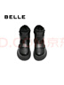 百丽（Belle）牛皮厚底羊毛雪地靴女靴加绒保暖休闲短靴棉鞋D1X1DDD4 黑色-亮面皮 38 (240mm) 实拍图