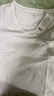 京东京造短袖T恤女10A抗菌秋季新款修身显瘦女装抑菌防汗 白色V领 M 实拍图